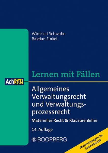 Buchcover und Innenansicht für das Buch: Allgemeines Verwaltungsrecht und Verwaltungsprozessrecht