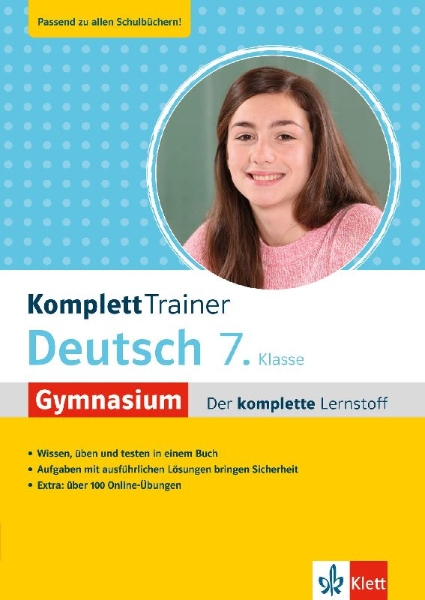 Buchcover und Innenansicht für das Buch: Klett KomplettTrainer Gymnasium Deutsch 7. Klasse