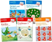 Buchcover und Innenansicht für das Buch: miniLÜK. Das Lernpaket für Erstklässler