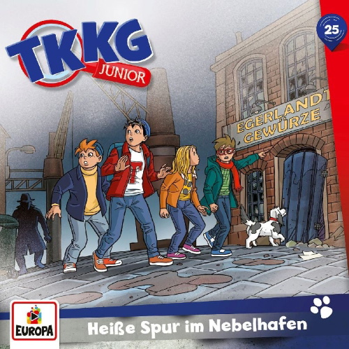 Buchcover und Innenansicht für das Buch: TKKG Junior 25: Heiße Spur im Nebelhafen