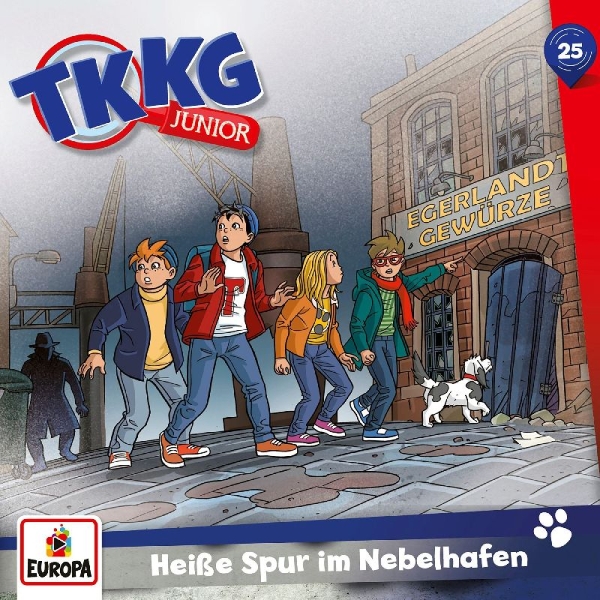 Buchcover und Innenansicht für das Buch: TKKG Junior 25: Heiße Spur im Nebelhafen