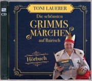 Buchcover und Innenansicht für das Buch: Die schönsten Grimms Märchen auf Bairisch