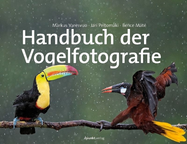 Buchcover und Innenansicht für das Buch: Handbuch der Vogelfotografie