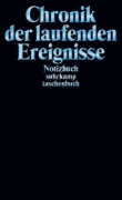Buchcover und Innenansicht für das Buch: Notizbuch suhrkamp taschenbuch