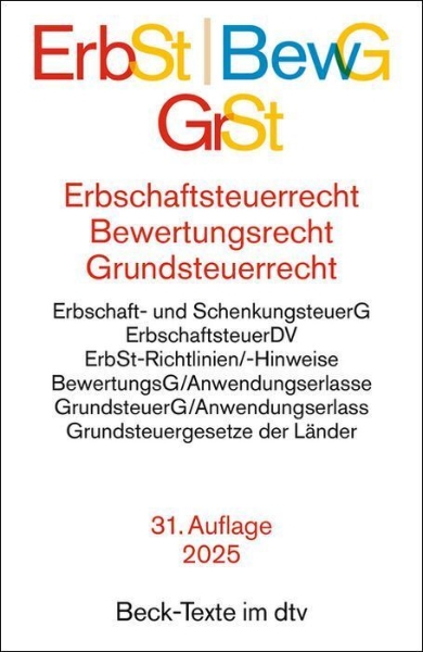 Buchcover und Innenansicht für das Buch: Erbschaftsteuerrecht / Bewertungsrecht / Grundsteuerrecht