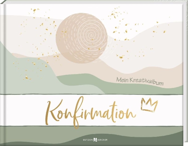 Buchcover und Innenansicht für das Buch: Konfirmation - Mein Kreativalbum