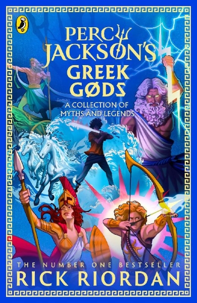 Buchcover und Innenansicht für das Buch: Percy Jackson and the Greek Gods