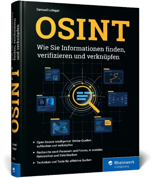 Buchcover und Innenansicht für das Buch: OSINT