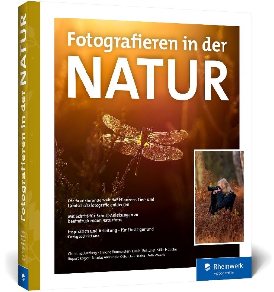 Buchcover und Innenansicht für das Buch: Fotografieren in der Natur
