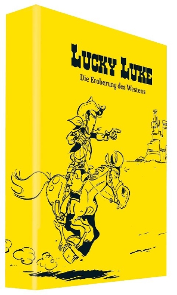 Buchcover und Innenansicht für das Buch: Lucky Luke: La conquête de l'ouest