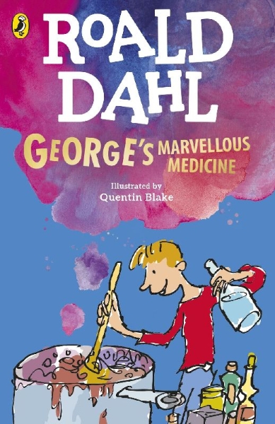 Buchcover und Innenansicht für das Buch: George's Marvellous Medicine
