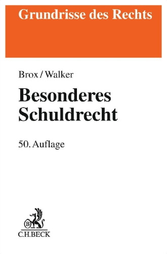 Buchcover und Innenansicht für das Buch: Besonderes Schuldrecht