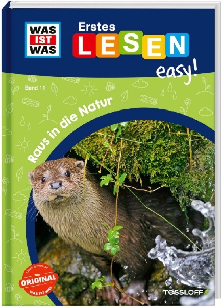 Buchcover und Innenansicht für das Buch: WAS IST WAS Erstes Lesen easy! Band 11. Raus in die Natur