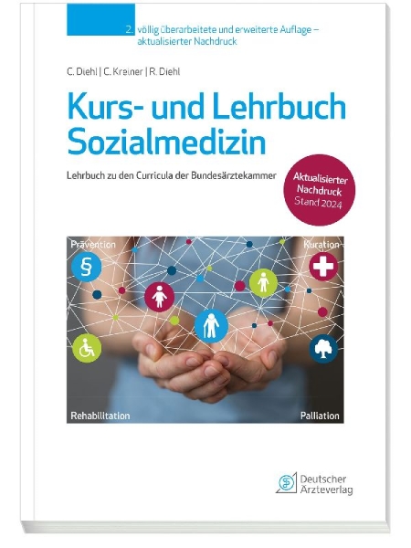 Buchcover und Innenansicht für das Buch: Kurs- und Lehrbuch Sozialmedizin