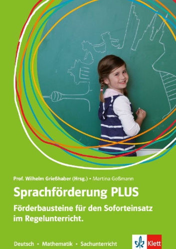 Buchcover und Innenansicht für das Buch: Sprachförderung PLUS. Förderbausteine für den Soforteinsatz im Regelunterricht