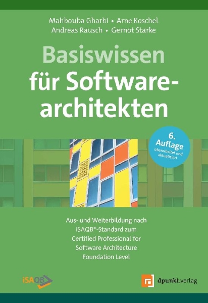Buchcover und Innenansicht für das Buch: Basiswissen für Softwarearchitekten
