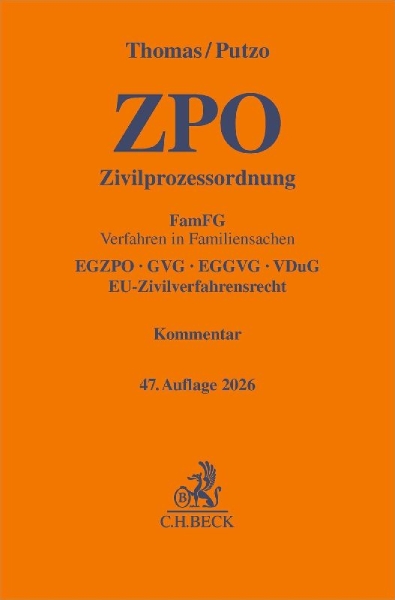 Buchcover und Innenansicht für das Buch: Zivilprozessordnung. ZPO