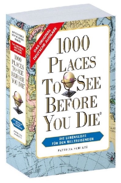 Buchcover und Innenansicht für das Buch: 1000 Places To See Before You Die - Weltweit -verkleinerte Sonderausgabe
