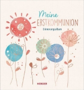 Buchcover und Innenansicht für das Buch: Meine Erstkommunion Erinnerungsalbum Floral