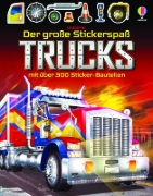 Buchcover und Innenansicht für das Buch: Der große Stickerspaß: Trucks
