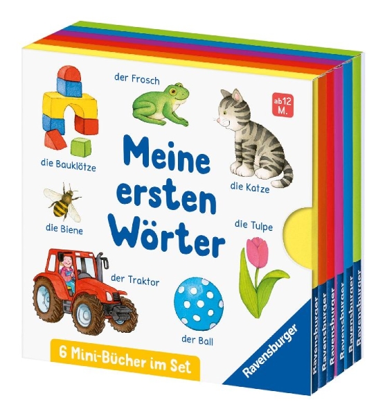 Buchcover und Innenansicht für das Buch: Meine ersten Wörter: 6 Mini-Bücher im Set