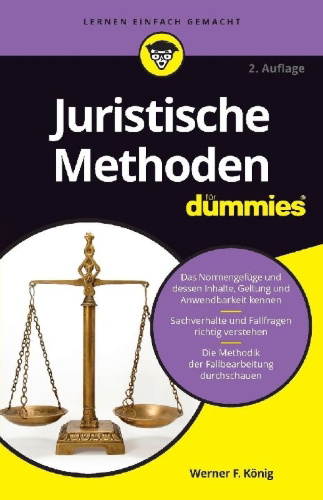 Buchcover und Innenansicht für das Buch: Juristische Methoden für Dummies
