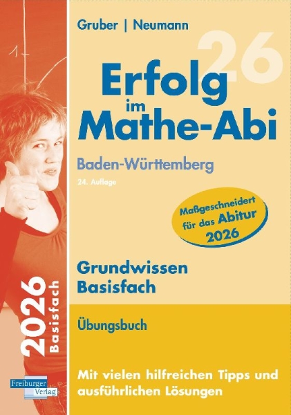 Buchcover und Innenansicht für das Buch: Erfolg im Mathe-Abi 2026 Grundwissen Basisfach Baden-Württemberg