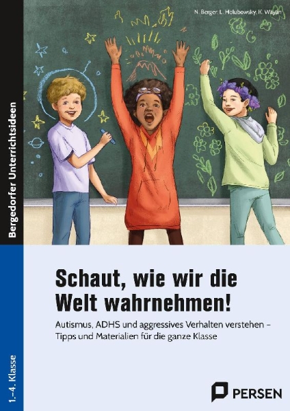 Buchcover und Innenansicht für das Buch: Schaut, wie wir die Welt wahrnehmen!