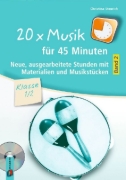 Buchcover und Innenansicht für das Buch: 20 x Musik für 45 Minuten - Klasse 1/2 - Band 2