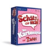 Buchcover und Innenansicht für das Buch: Schätz mal! Kartenspiel LOVE Edition