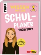 Buchcover und Innenansicht für das Buch: Wissen mit Zoé: Schulplaner 2026/2027