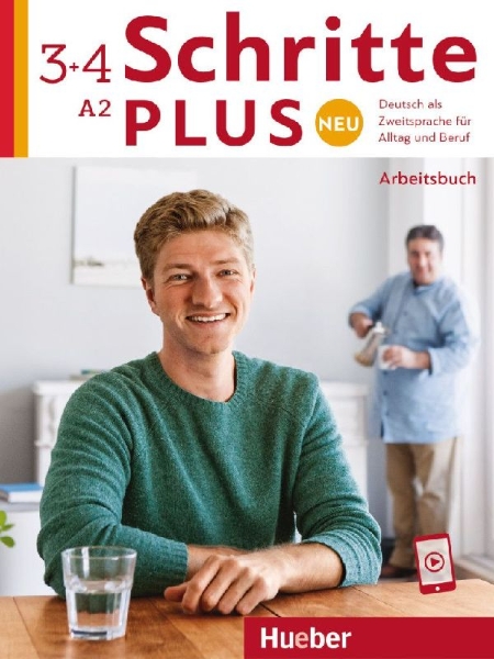 Buchcover und Innenansicht für das Buch: Schritte plus Neu 3+4. Arbeitsbuch mit Audios online