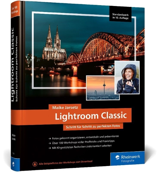 Buchcover und Innenansicht für das Buch: Lightroom Classic