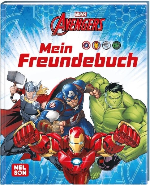 Buchcover und Innenansicht für das Buch: Marvel Avengers: Mein Freundebuch