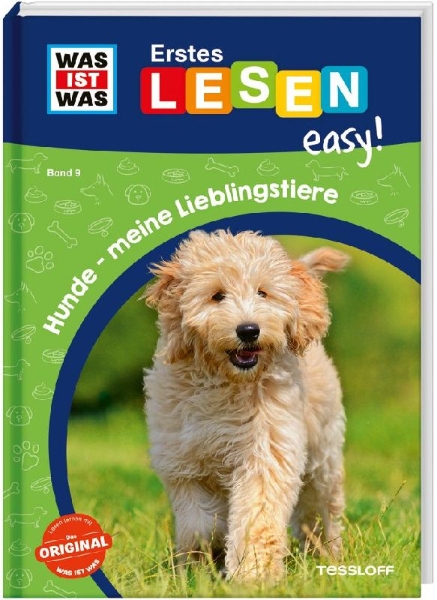 Buchcover und Innenansicht für das Buch: WAS IST WAS Erstes Lesen easy! Band 9. Hunde - meine Lieblingstiere