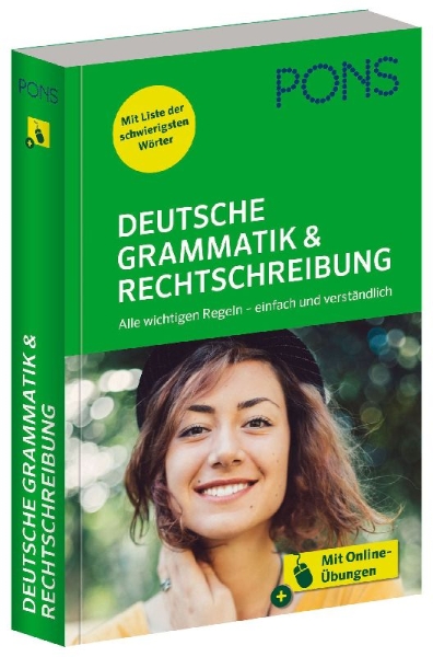 Buchcover und Innenansicht für das Buch: PONS Deutsche Grammatik & Rechtschreibung