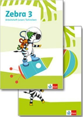 Buchcover und Innenansicht für das Buch: Zebra 3. Paket: Arbeitsheft Lesen/Schreiben und Arbeitsheft Sprache Klasse 3