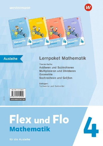 Buchcover und Innenansicht für das Buch: Flex und Flo 4. Lernpaket Mathematik. Für die Ausleihe