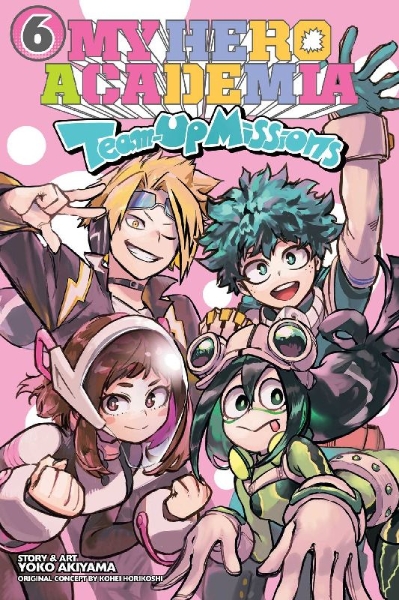 Buchcover und Innenansicht für das Buch: My Hero Academia: Team-Up Missions, Vol. 6