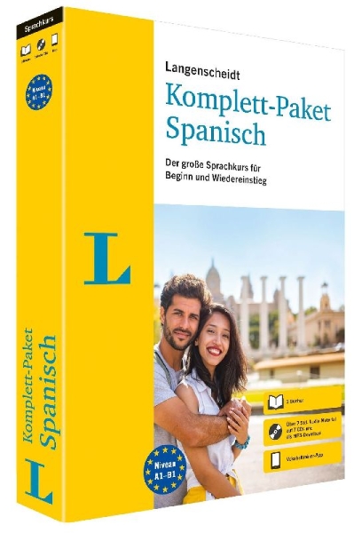 Buchcover und Innenansicht für das Buch: Langenscheidt Komplett-Paket Spanisch