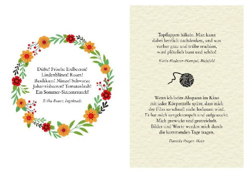 Buchcover und Innenansicht für das Buch: Was mein Leben reicher macht