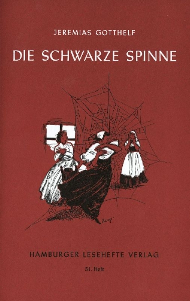 Buchcover und Innenansicht für das Buch: Die schwarze Spinne