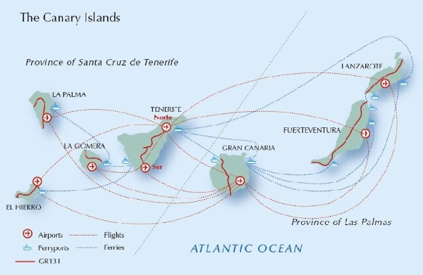 Buchcover und Innenansicht für das Buch: Trekking in the Canary Islands