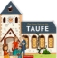 Buchcover und Innenansicht für das Buch: Mein kleines Buch von der Taufe
