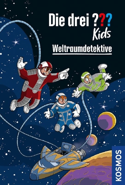 Buchcover und Innenansicht für das Buch: Die drei ??? Kids, Weltraumdetektive