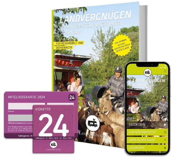 Buchcover und Innenansicht für das Buch: Landvergnügen Deutschland