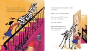 Buchcover und Innenansicht für das Buch: Mücke, Zebra und die wilde Rettung