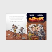 Buchcover und Innenansicht für das Buch: Elon & Jeff on Mars