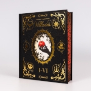Buchcover und Innenansicht für das Buch: Disney Villains: Villains Band I-VI: Luxusausgabe mit Farbschnitt im düsteren Dark-Fantasy-Setting