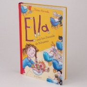 Buchcover und Innenansicht für das Buch: Ella ja kaverit lapsenvahteina